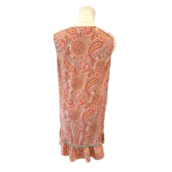 Sundance Women Boho Cottagecore Paisley‎ Prairie Flowy Ruffled Tent Dress Size L - Picture 6 of 8